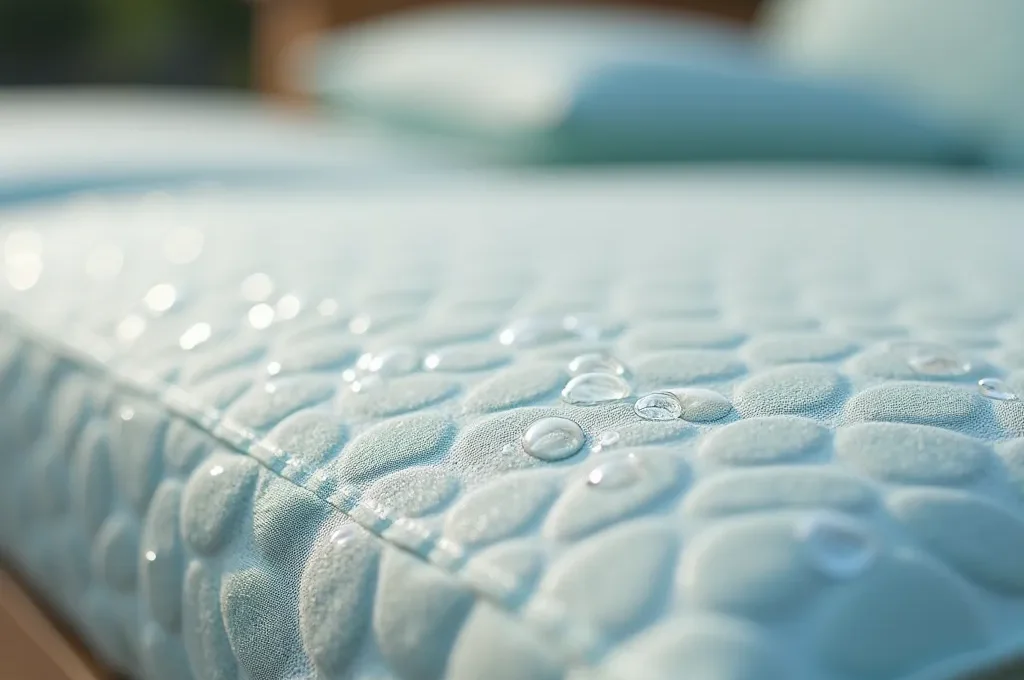 Gros plan sur coussin modulaire avec mousse à séchage rapide montrant sa structure alvéolaire