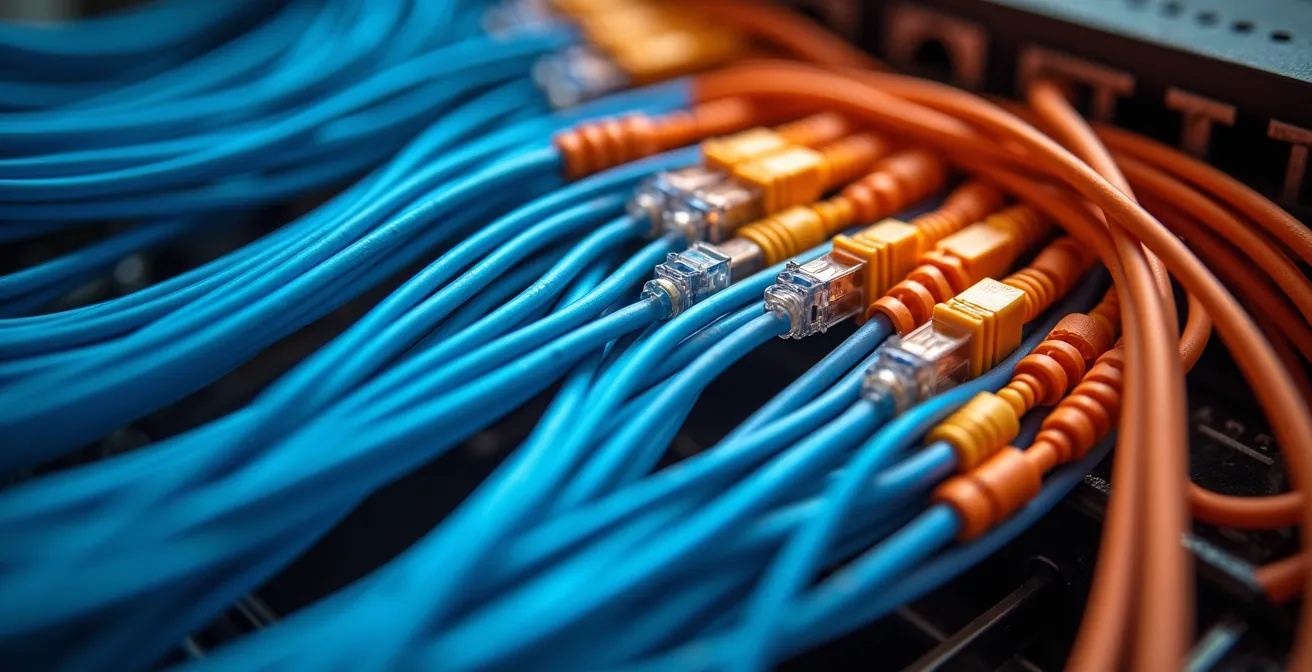 Visualisation d'un réseau maillé Zigbee comparé à un routeur Wi-Fi saturé