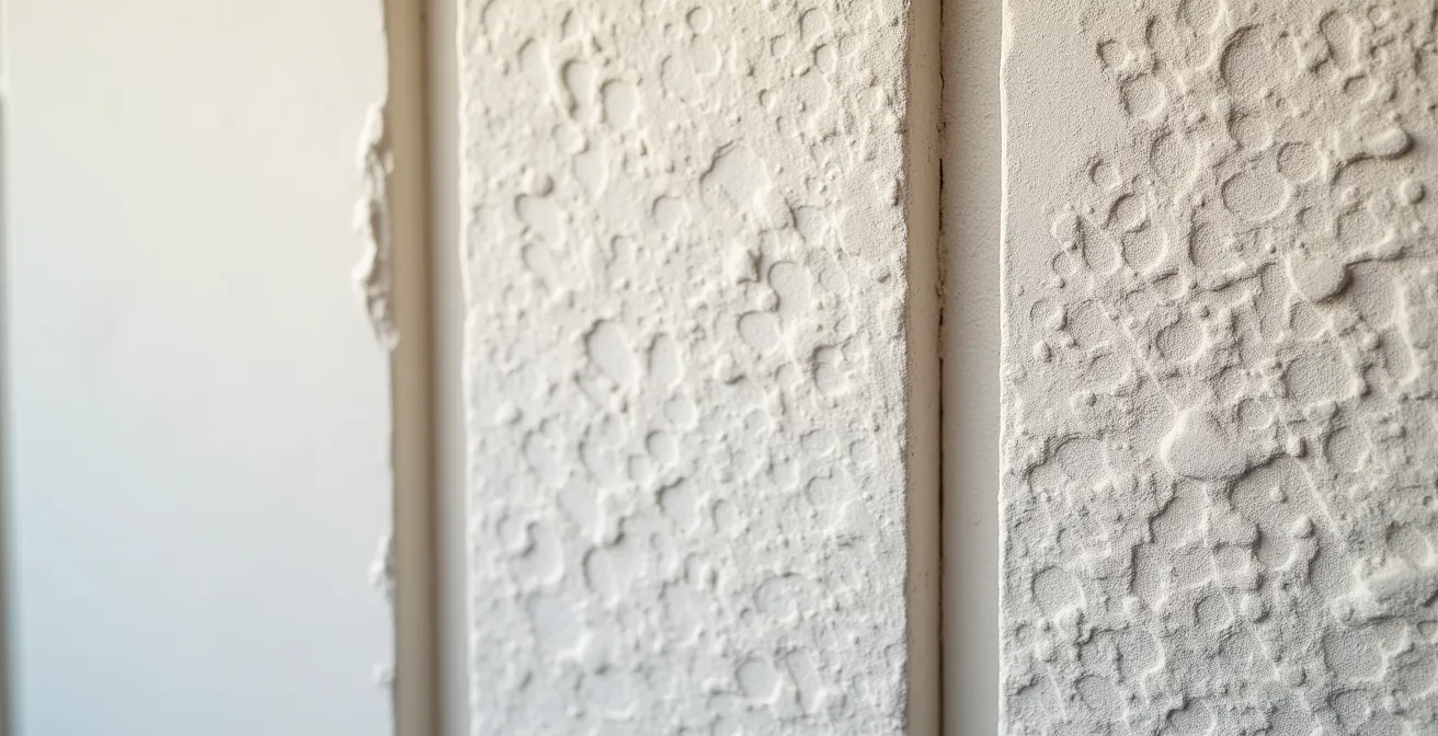 Démonstration des trois techniques d'application de la chaux sur un mur en gypse québécois