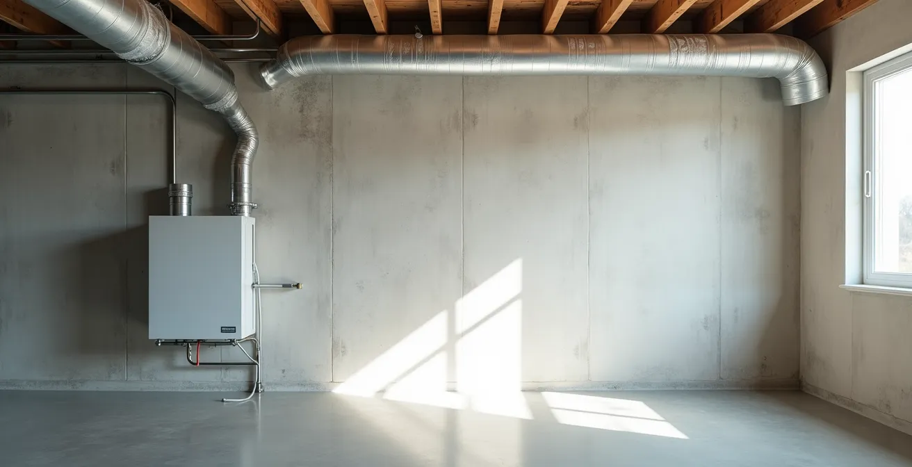 Système VRC installé dans une maison québécoise étanche montrant la récupération de chaleur